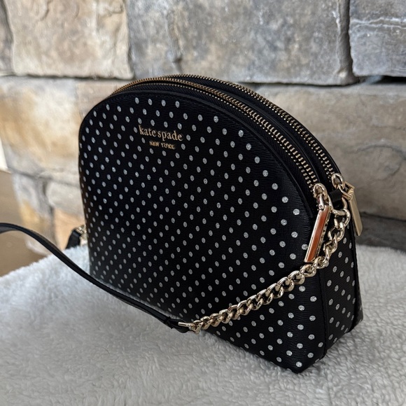 NWOT Kate Spade NY Spencer Metallic Dot and Black crossbody - Picture 8 of 8
